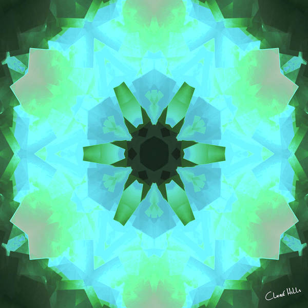 Mandala - Dark Green Light Green - Art Print