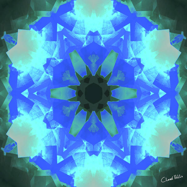Mandala - Green Grey Blue - Art Print