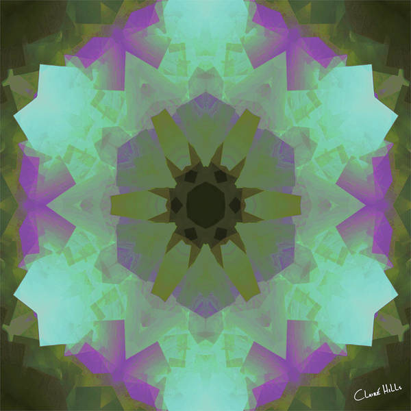 Mandala - Grey Green Lilac - Art Print