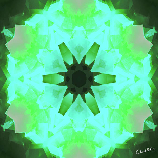 Mandala - Light Green Grey - Art Print