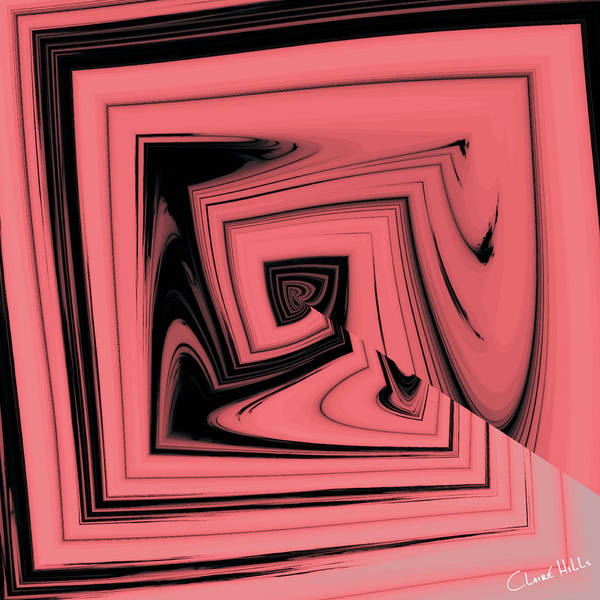Pink and Black Maze - Art Print